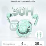 Ultrapods Pro True Wireless Earbuds with Display Transparent Design, Bluetooth 5.3 Waterproof.