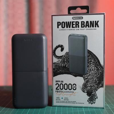 Remax RPP-26 20000mAh Powerbank 2 Inputs Type C Micro USB 2 Output USB Type C Fast Charging Power Bank for Smartphones
