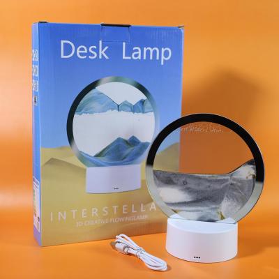 3D Hourglass 7 Color RGB Table Lamp Deep Sea Sandscape