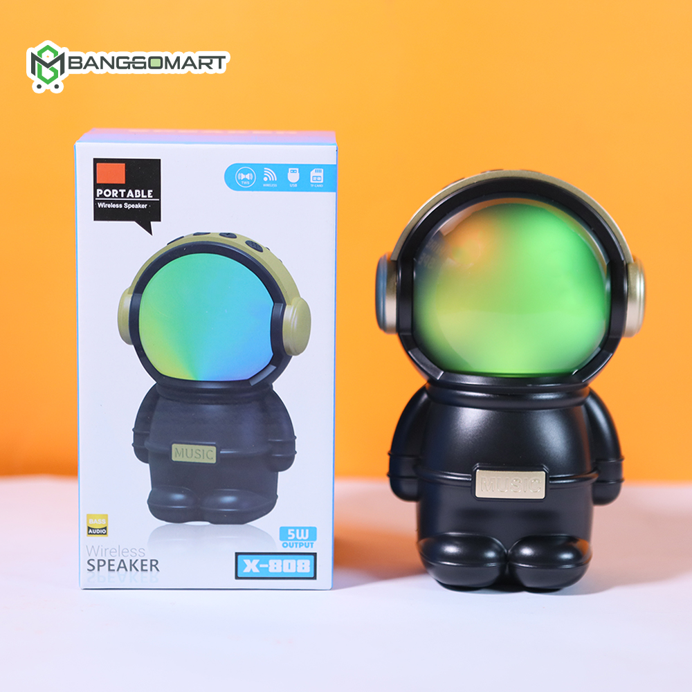 X808 RGB Wireless Astronaut Loud Portable Bluetooth Speaker