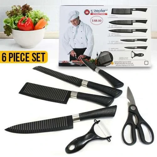 Zepter Stainless Steel 6Pcs Kitchen Knife Set