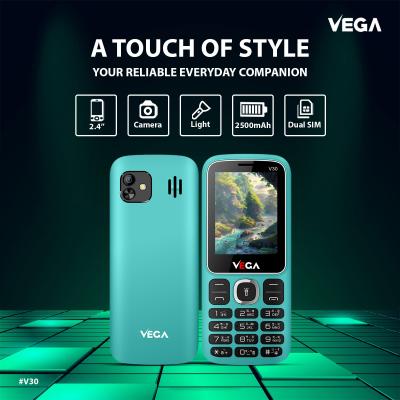Vega V30 Feature Button Mobile Phone 2500MAH Battery Strong Network Stylish Update Model