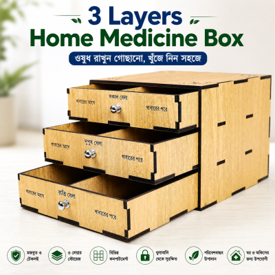 3 Layers Home Medicine Box